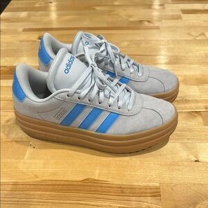 Adidas Gray and Blue Sneakers